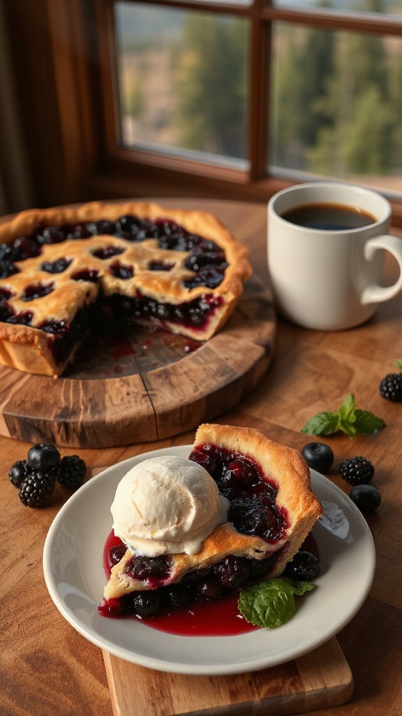 warm huckleberry pie pairings