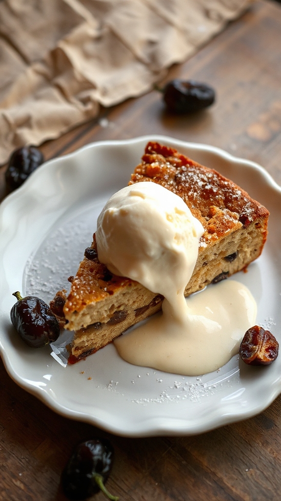 warm prune ice cream delight