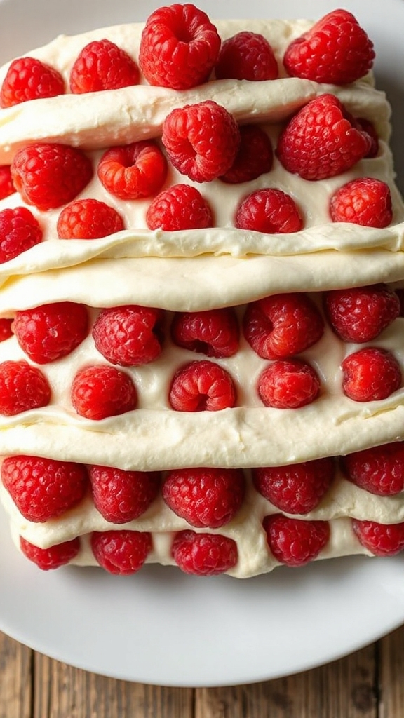 washington raspberry cheesecake layered