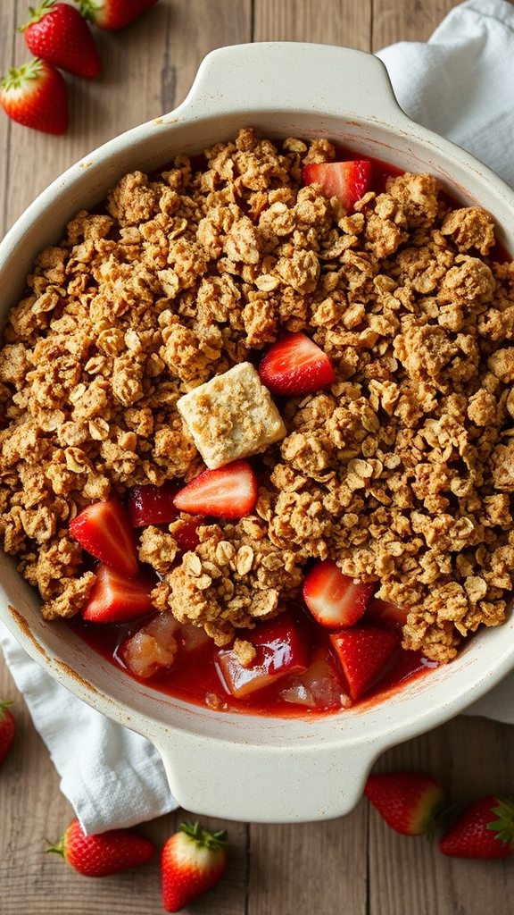 washington rhubarb strawberry crisp