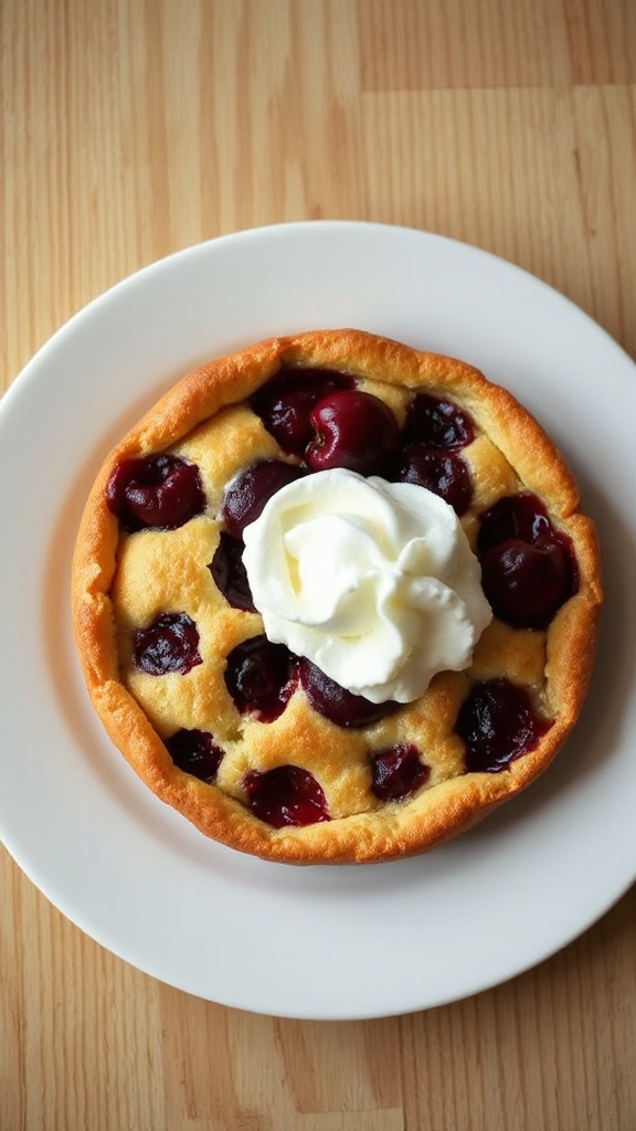 whipped cream elevates clafoutis