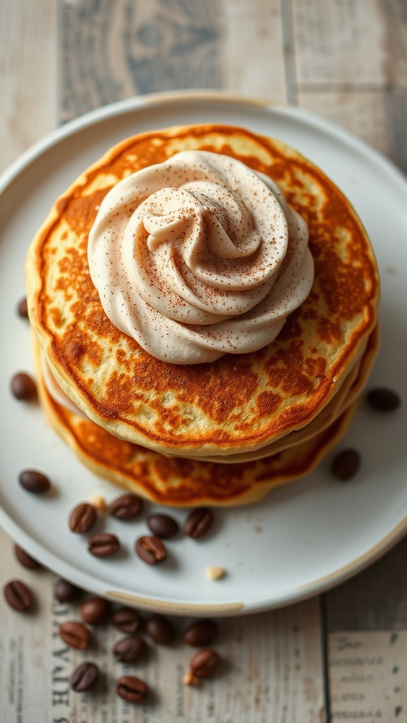whipped mocha dalgona pancakes