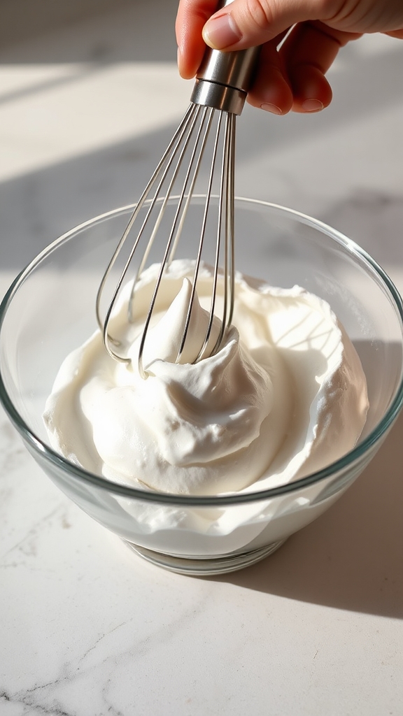 whisk until soft peaks