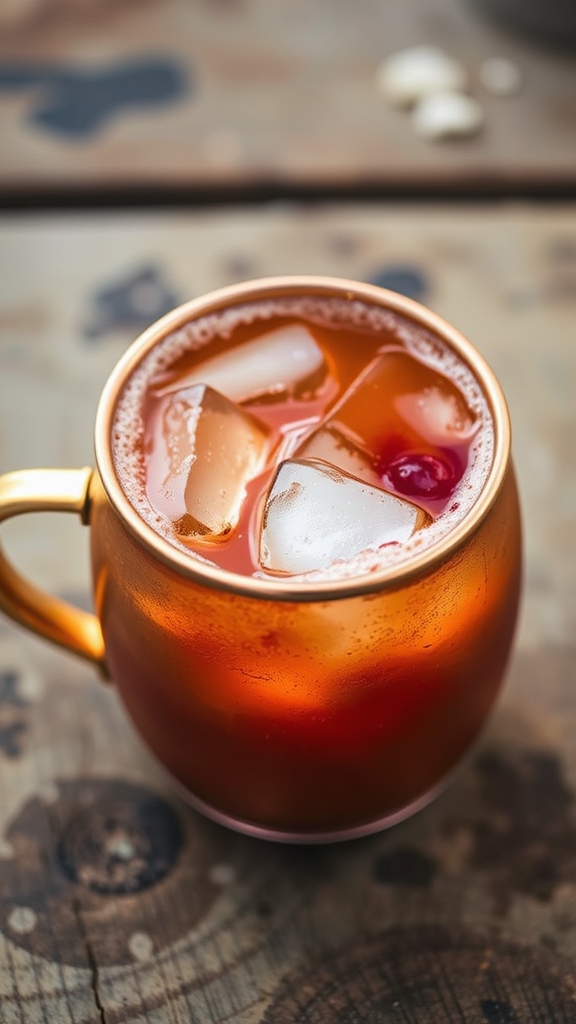 whiskey ginger huckleberry cocktail
