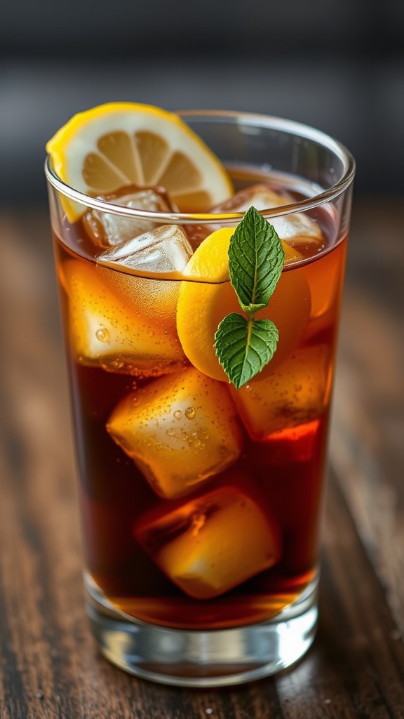 whiskey iced tea cocktail