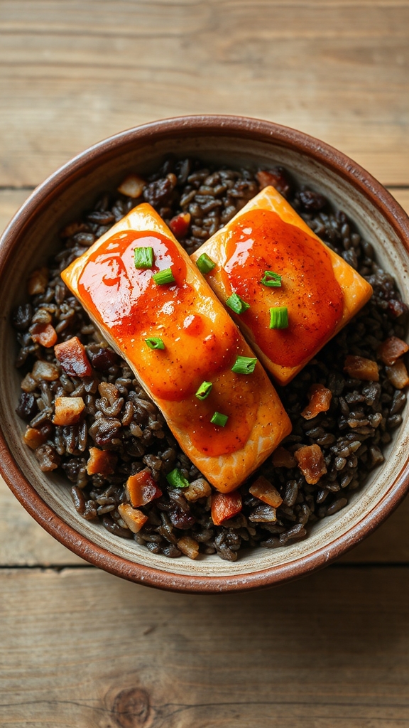 wild rice salmon bowls