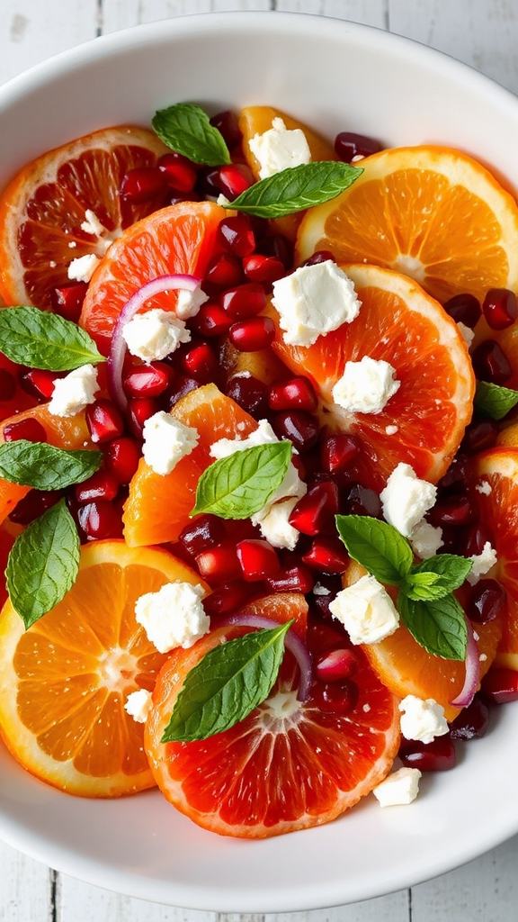 winter citrus pomegranate assembly