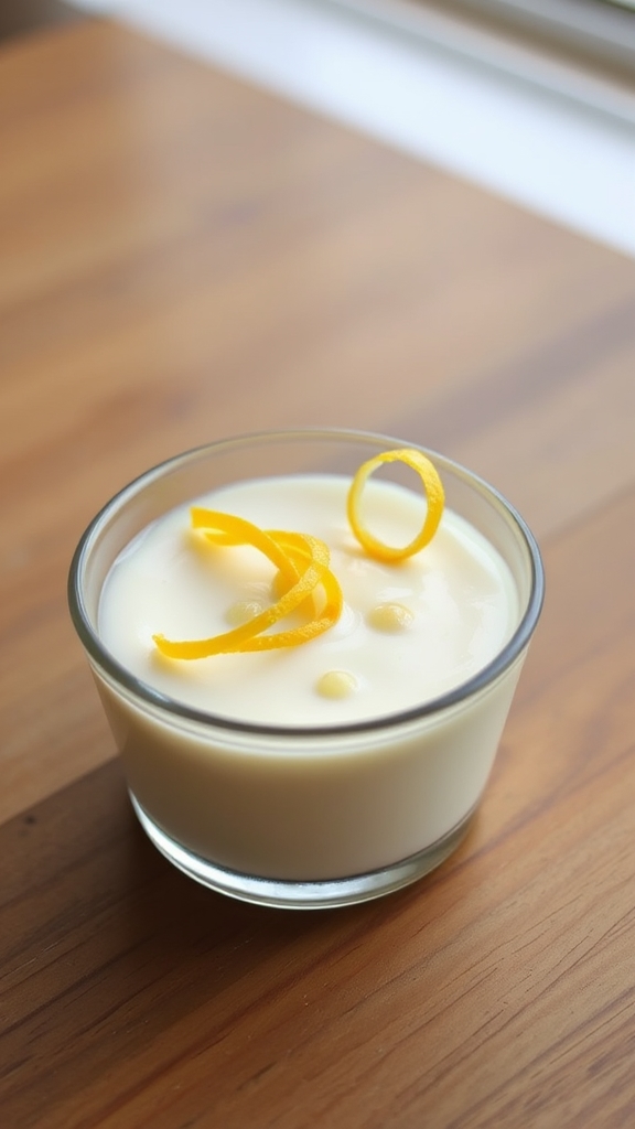 yuzu flavored creamy dessert