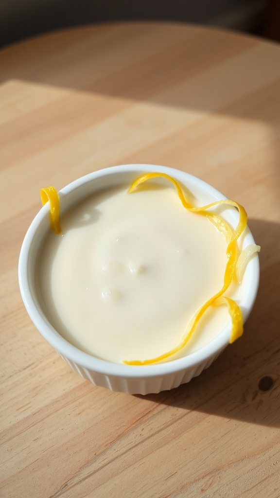 yuzu garnishes enhance desserts