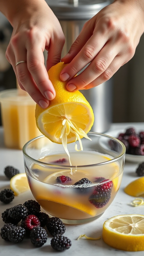 zesty lemon blackberry infusion