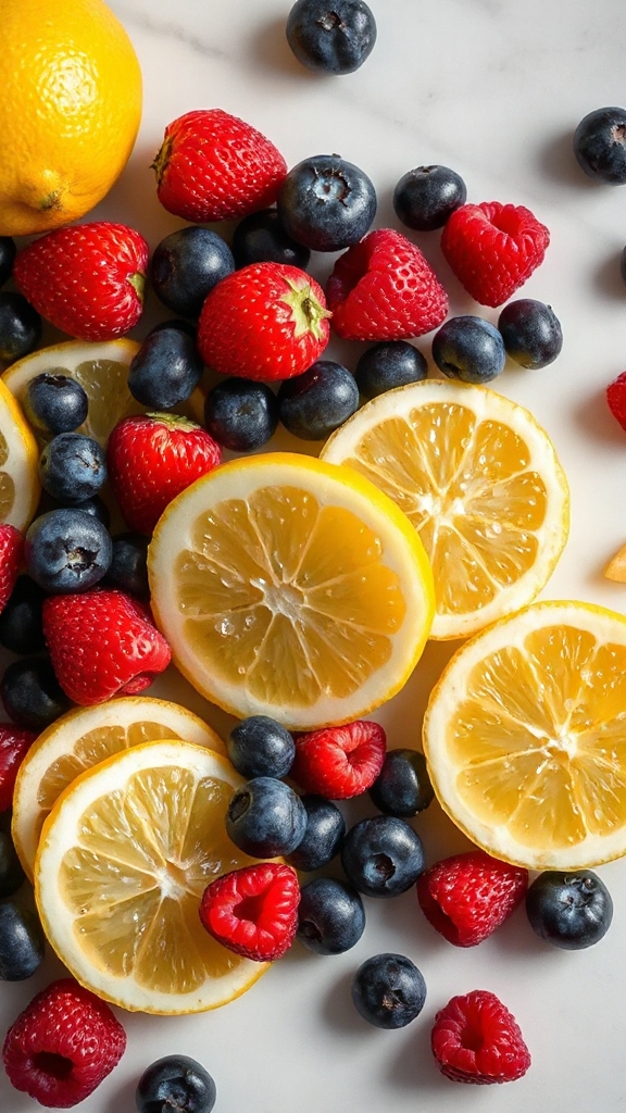 zesty lemons vibrant berries